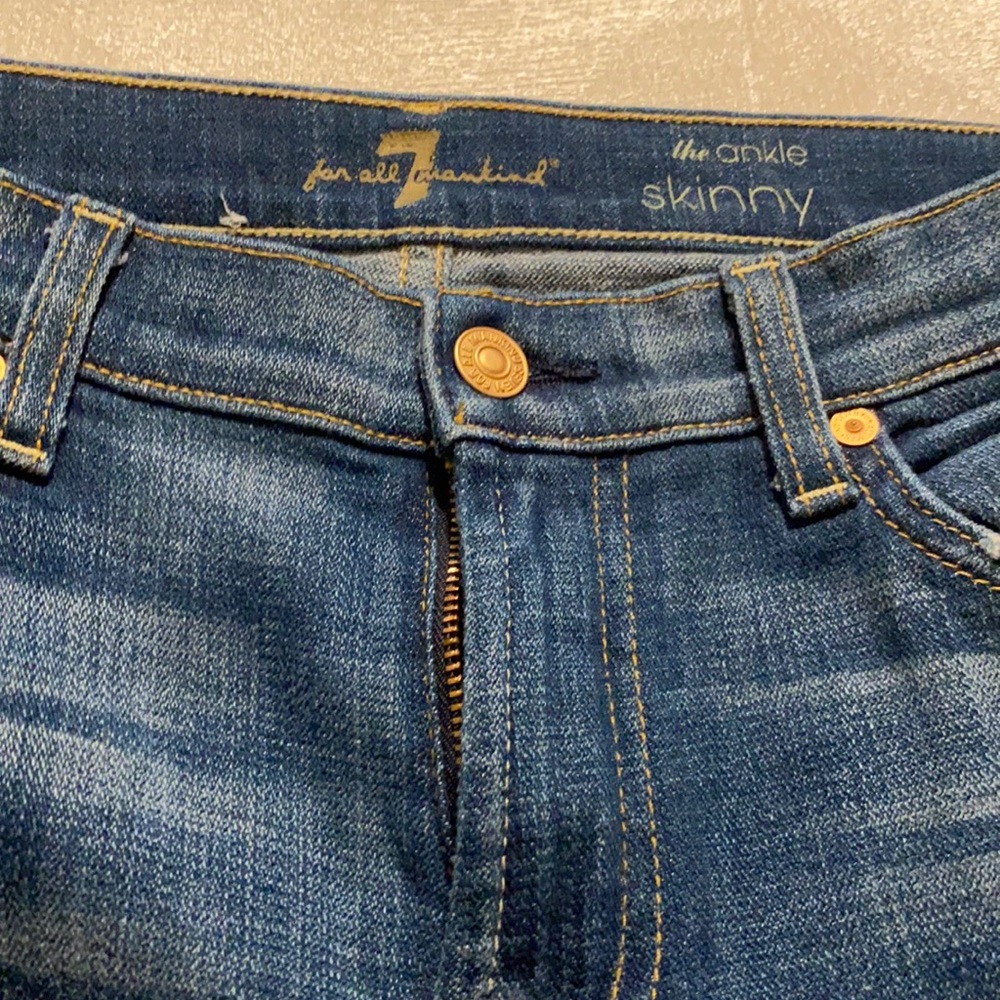7 for all man kind ankle skinny jeans